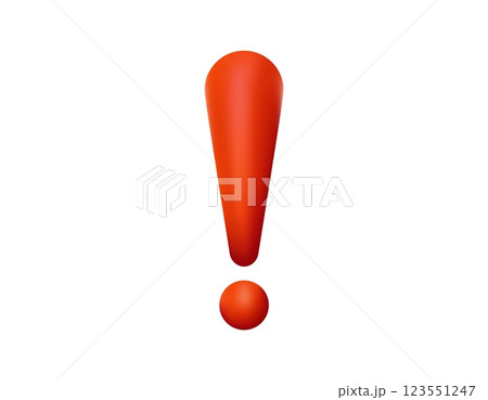 Bright red exclamation mark for attention and emphasis 123551247