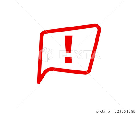 Alert sign with exclamation mark in bold framework Alert sign with exclamation mark in bold framework 123551389