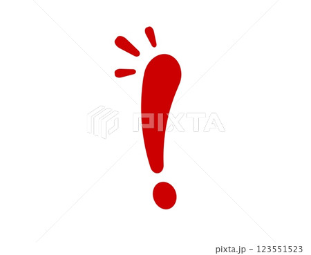 Red exclamation mark icon with radiating lines 123551523