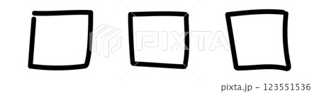 Hand-drawn square frames in black ink Hand-drawn square frames in black ink 123551536