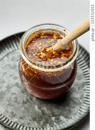 hot honey sauce 123552053