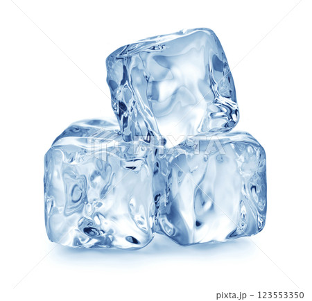 Ice cubes on white 123553350