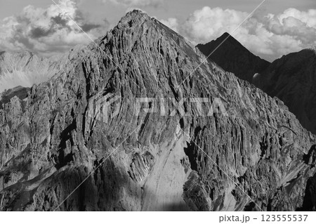 Panoramic view from Nordlinger hut on Karwendel Hohenweg, Austria 123555537