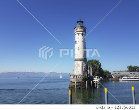 Lindau Harbour, in Bavaria, Germany 123556013
