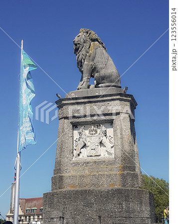 Lindau Harbour, in Bavaria, Germany 123556014