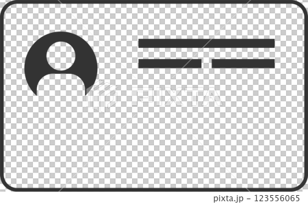 Simple monochrome business card vector icon Simple monochrome business card vector icon 123556065