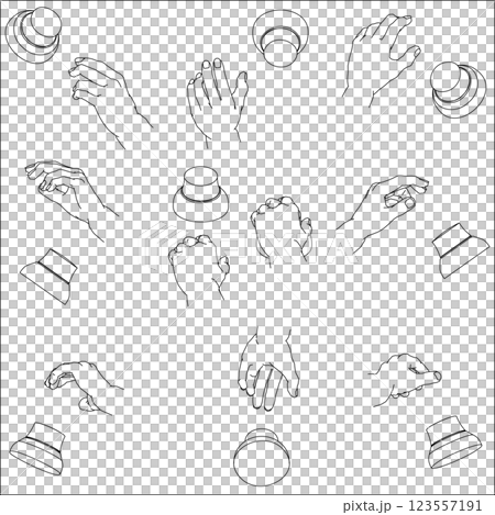 Set of hands holding a 3D mouse Set of hands holding a 3D mouse 123557191