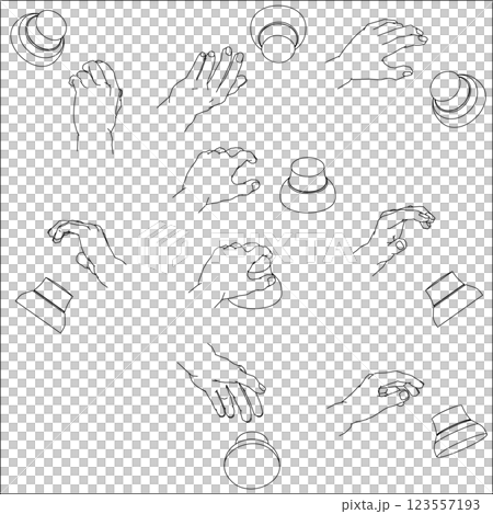 Set of hands holding a 3D mouse Set of hands holding a 3D mouse 123557193