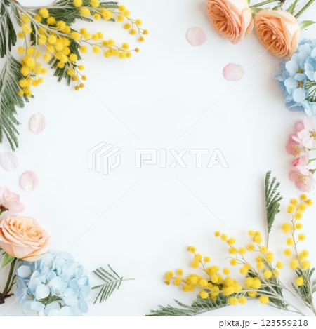 花柄イラストの背景画像 花柄イラストの背景画像 123559218