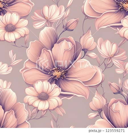 花柄イラストの背景画像 123559271