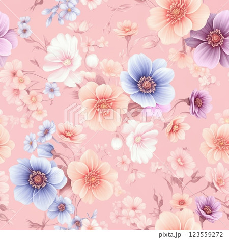 花柄イラストの背景画像 123559272