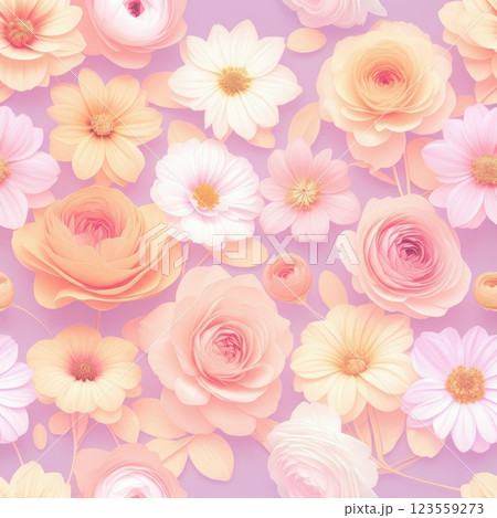 花柄イラストの背景画像 123559273