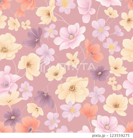 花柄イラストの背景画像 123559275
