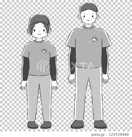 動物に関わる職業の男女イラストセット 123559489