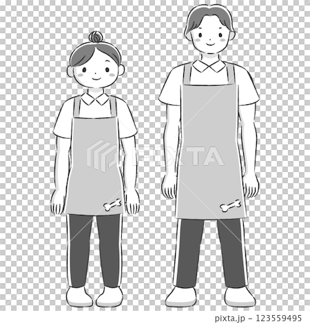動物に関わる職業の男女イラストセット 123559495