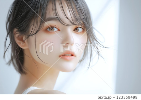 綺麗な肌の女性「AI生成画像」 123559499