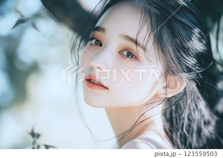 綺麗な肌の女性「AI生成画像」 123559503