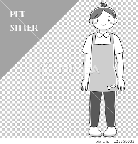 動物に関わる職業の女性のイラスト 123559633