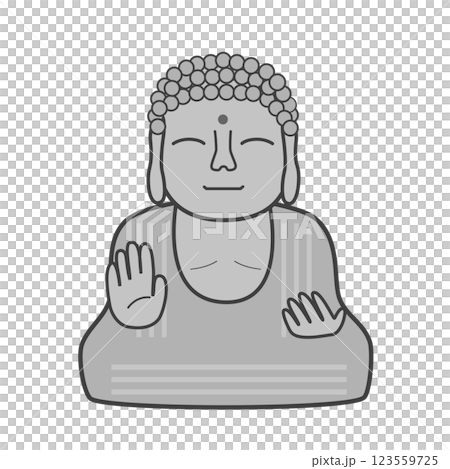 大佛的簡單插圖 大佛的簡單插圖 123559725