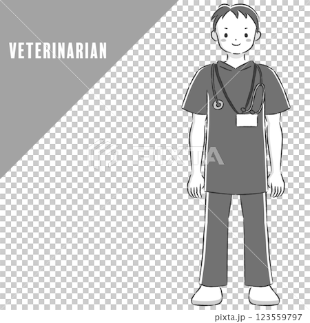 Illustration of men in medical professions Illustration of men in medical professions 123559797