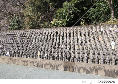 宗像市の鎮国寺の水子地蔵 宗像市の鎮国寺の水子地蔵 123559920