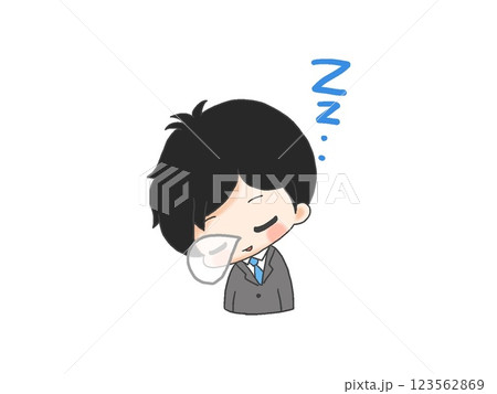 居眠りする男性会社員 123562869
