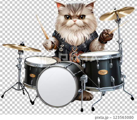 鼓手貓 123563080