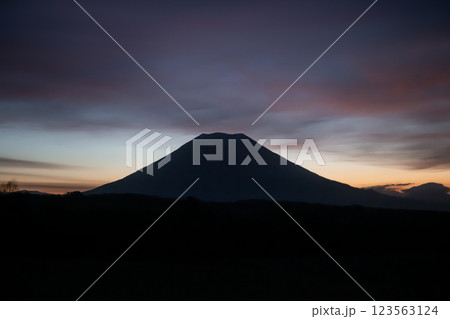 朝焼けの羊蹄山 朝焼けの羊蹄山 123563124