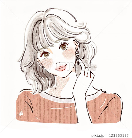 女性・女の子のイラスト素材 女性・女の子のイラスト素材 123563155