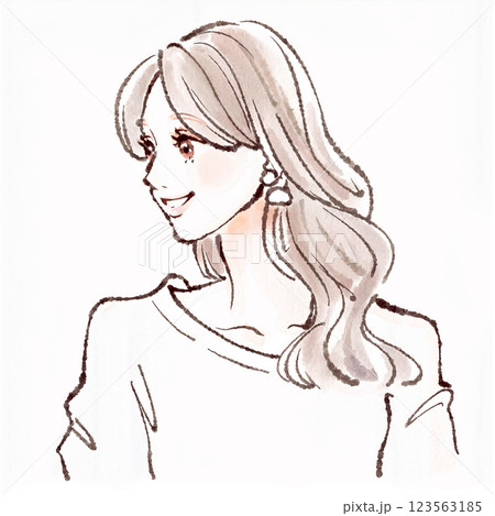 女性・女の子のイラスト素材 女性・女の子のイラスト素材 123563185