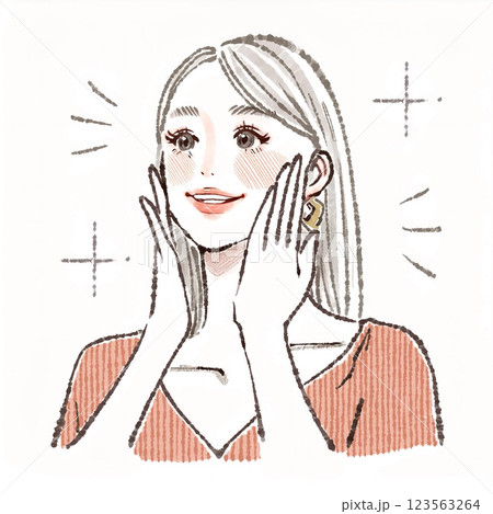 女性・女の子のイラスト素材 女性・女の子のイラスト素材 123563264