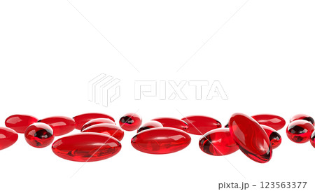 The Red pill for Astaxanthin or Heathy concept 3d Rendering. 123563377
