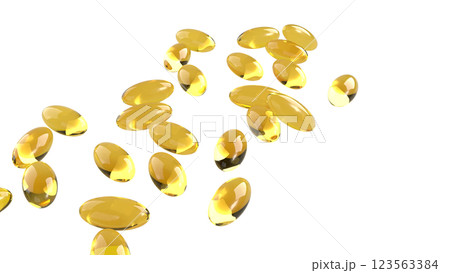 The Yellow pill for Fish oil or Heathy concept 3d Rendering. The Yellow pill for Fish oil or Heathy concept 3d Rendering. 123563384