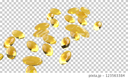The Yellow pill for Fish oil or Heathy concept 3d Rendering. The Yellow pill for Fish oil or Heathy concept 3d Rendering. 123563384
