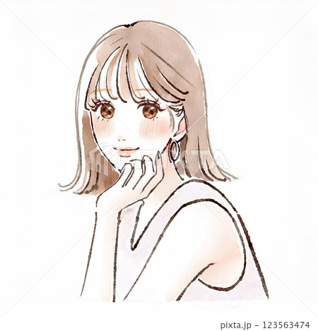 女性・女の子のイラスト素材 123563474