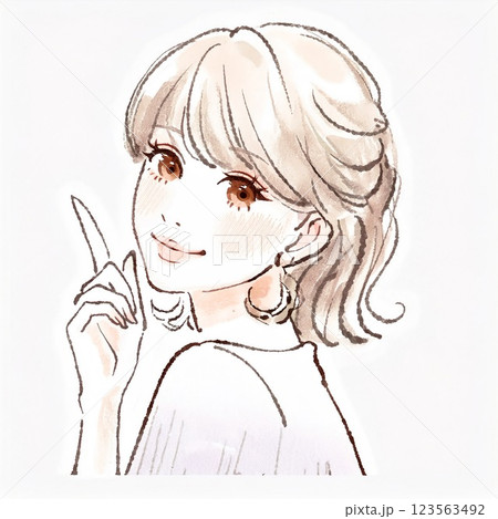 女性・女の子のイラスト素材 女性・女の子のイラスト素材 123563492