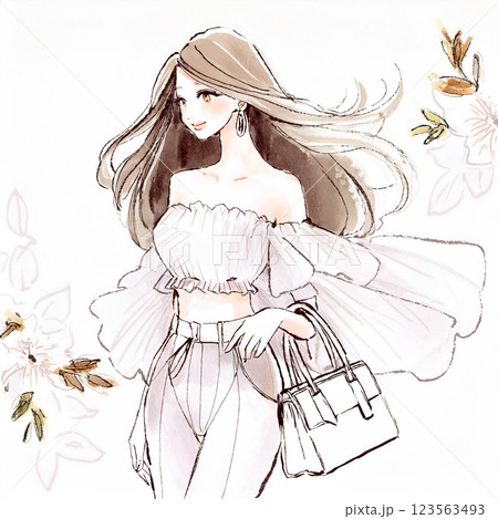 女性・女の子のイラスト素材 123563493