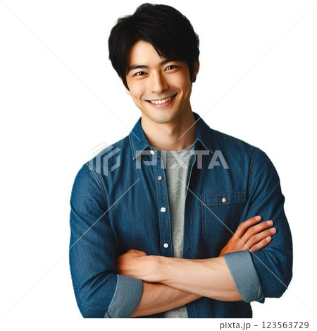 腕組をする男性 123563729