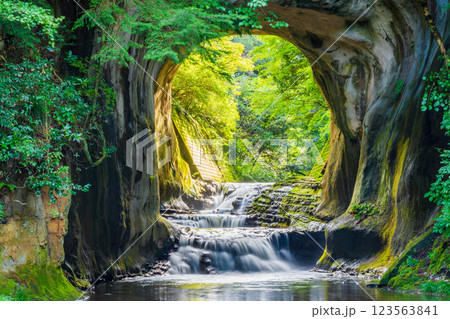 【千葉県】清水渓流広場（濃溝の滝・亀岩の洞窟）　光芒 123563841