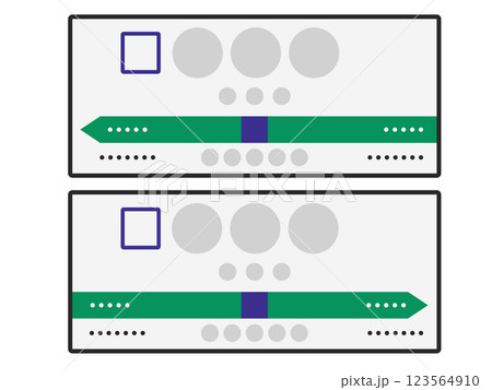 駅看板のシンプルなアイコン_横須賀線 123564910