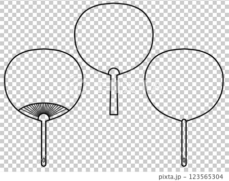 うちわの素材セット 123565304