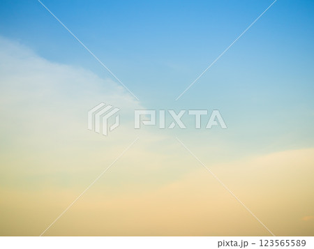 Sky Pastel Background Cloud Yellow Blue Rainbow Gradient Fantasy Gradation Texture Orange Cloudy Suble Dream Sunset Landscape weather Light Texture Warm Summer Morning Heaven Sun Atmosphere Sunlight. 123565589