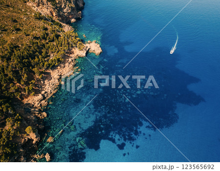 Aerial view of a rocky 123565692