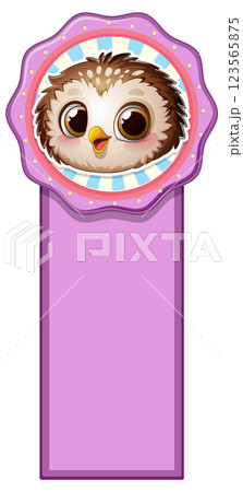 Cute Owl Bookmark Illustration Cute Owl Bookmark Illustration 123565875