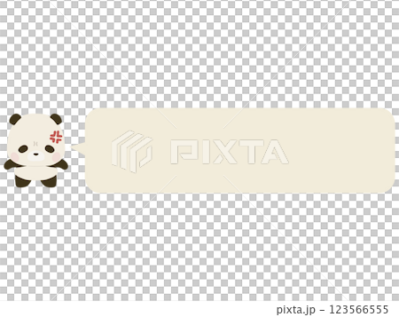 Angry baby panda. With speech bubble 123566555