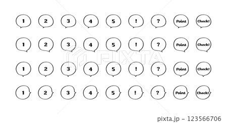 ふきだしアイコン 線のみ ふきだしアイコン 線のみ 123566706