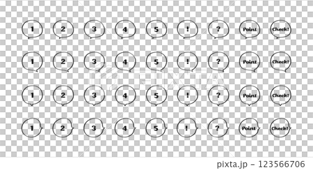 ふきだしアイコン 線のみ ふきだしアイコン 線のみ 123566706
