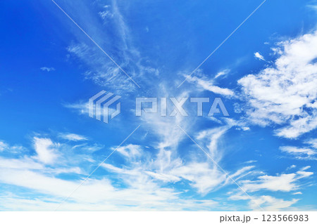 秋の青空と雲 123566983