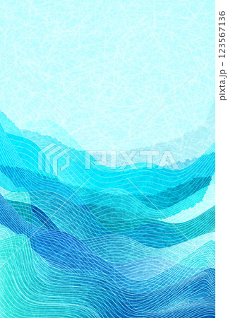 青 波 和柄 背景 青 波 和柄 背景 123567136