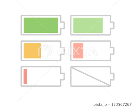 電池残量　イラストセット 123567267